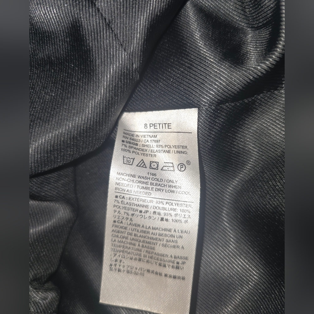 Banana Republic Sculpted Stretch Black Blazer Women's Size 8P - Picture 7 of 9